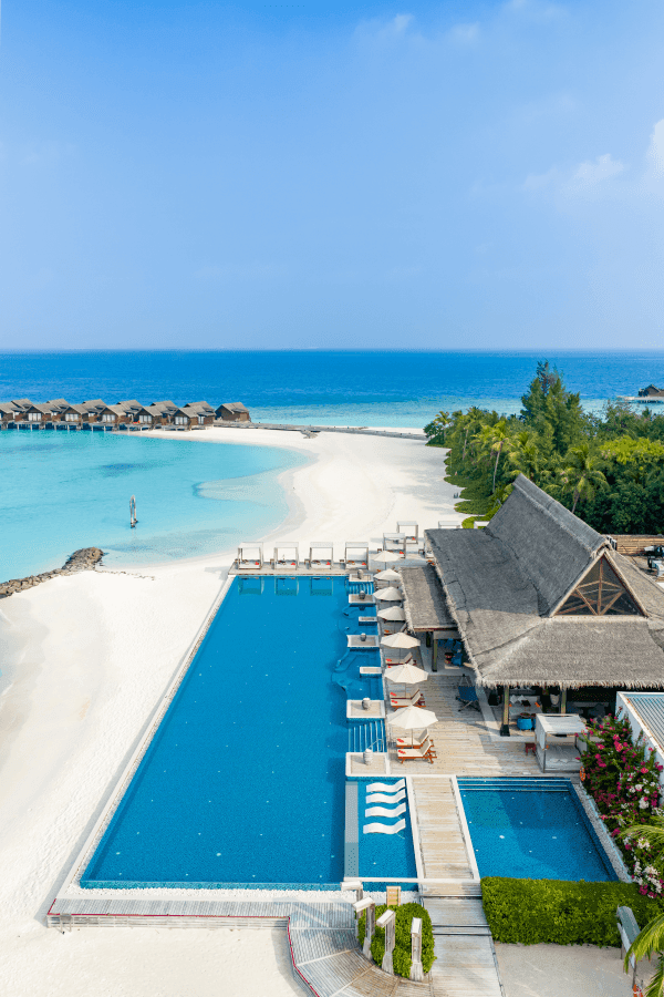 Grand Park Kodhipparu Maldives Pool Aerial View