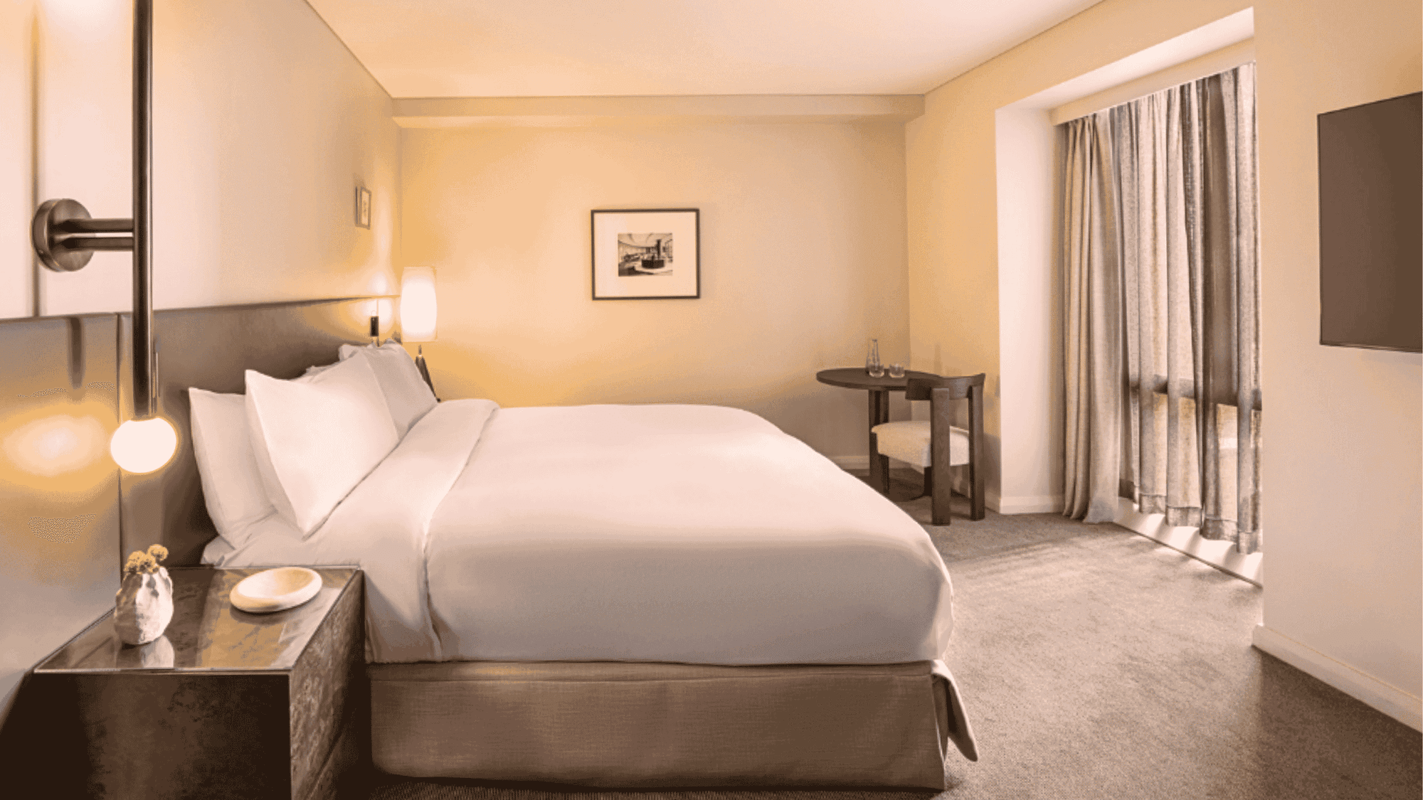 Classic Room with Special Access featuring a Sofitel MY BED, modern lighting, and neutral tones at Sofitel Sydney Wentworth