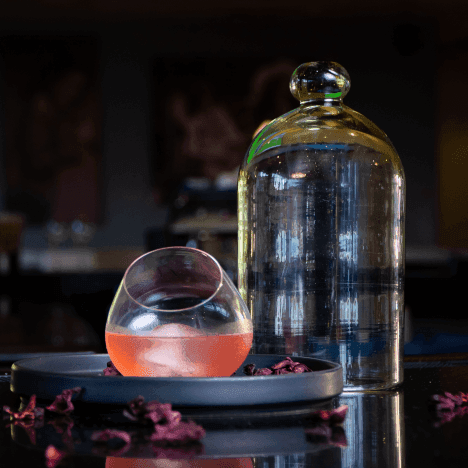 Cocktail served in a restaurant at Peñasco del Sol Hotel
