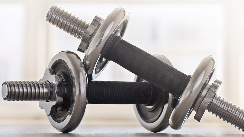 Close-up of dumbbells in the Fitness Centre at Warwick Ankara