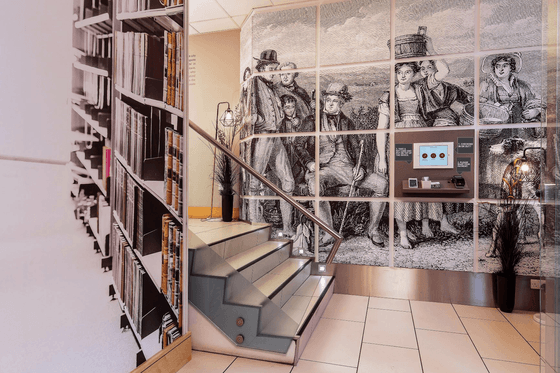 Interior of the lobby area at Stewart By Heeton Concept
