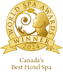 Award emblem for World Spa Awards Winner 2024 - Canada's Best Hotel Spa used at Hotel X Toronto
