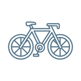 Bicycle icon representing biking activities at Anchorage By The Sea