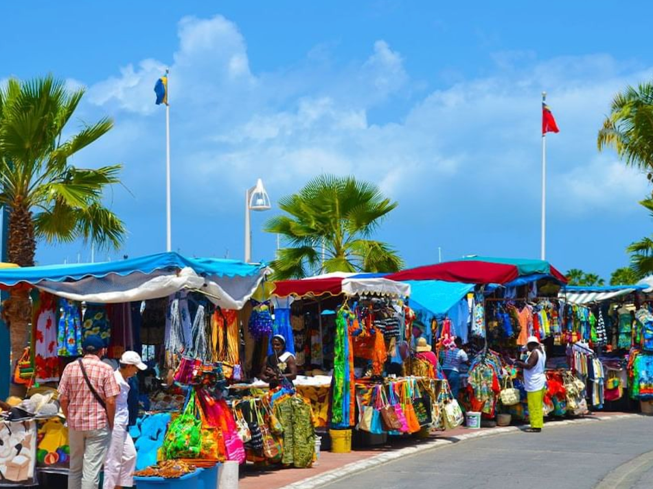 Tourist shops in Marigot near The Morgan Resort Spa Village