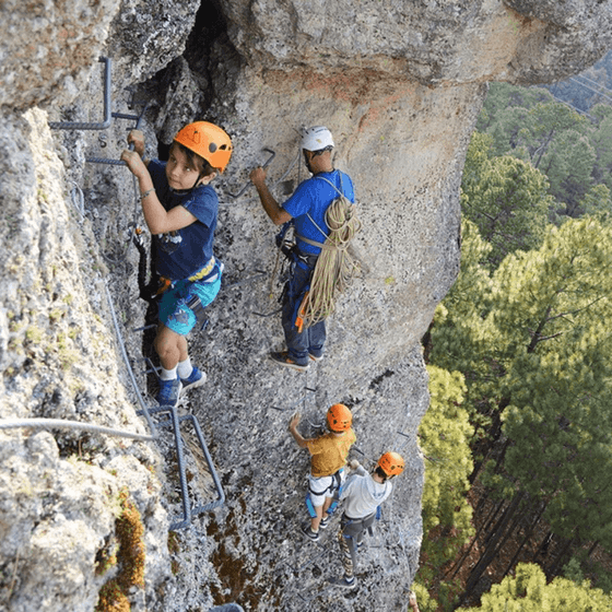 People enjoying mountain climbing near Viaggio Resort Mazatlan