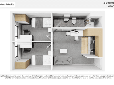 2 Bedroom Standard Floorplan