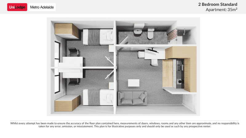 2 Bedroom Standard Floorplan