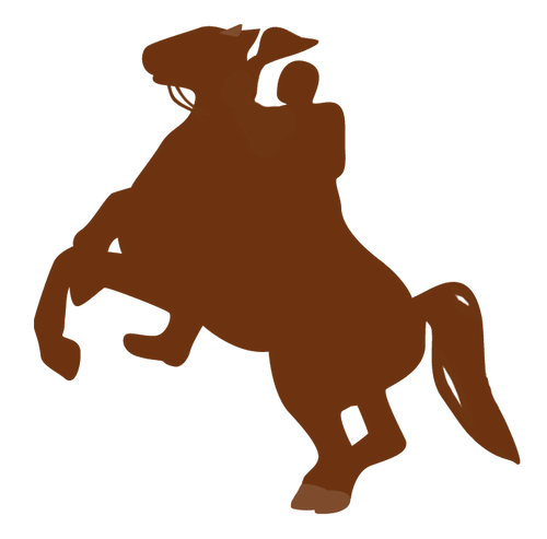 Rodeo icon in brown