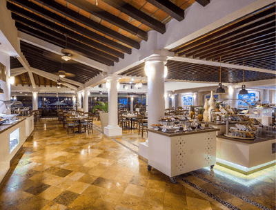 Frutas y Flores Restaurant(Main Buffet Restaurant) with food stations at Buenaventura Grand Hotel and Spa
