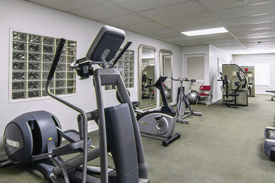 Fitness Center with Treadmills, Ellipticals and Weights