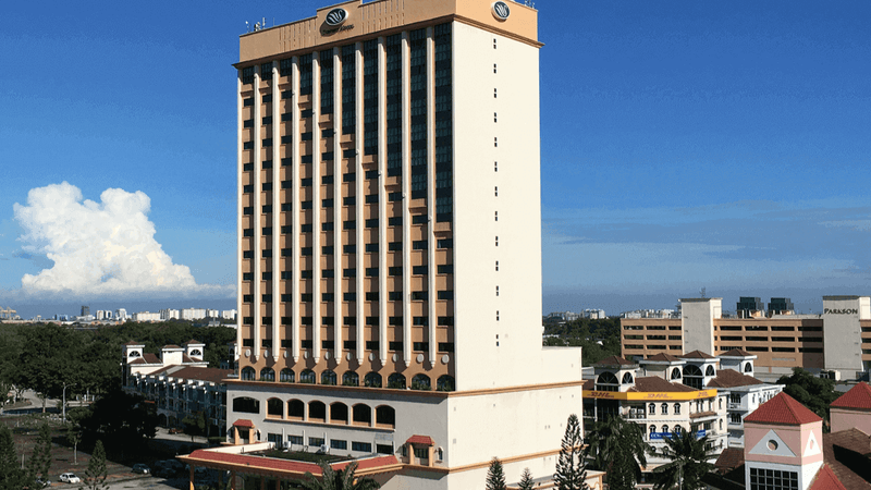 Exterior view of the building of Sunway Hotel Seberang Jaya on a sunny day