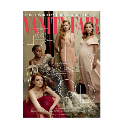 A magazine cover of Vanityfair at Rome Luxury Suites