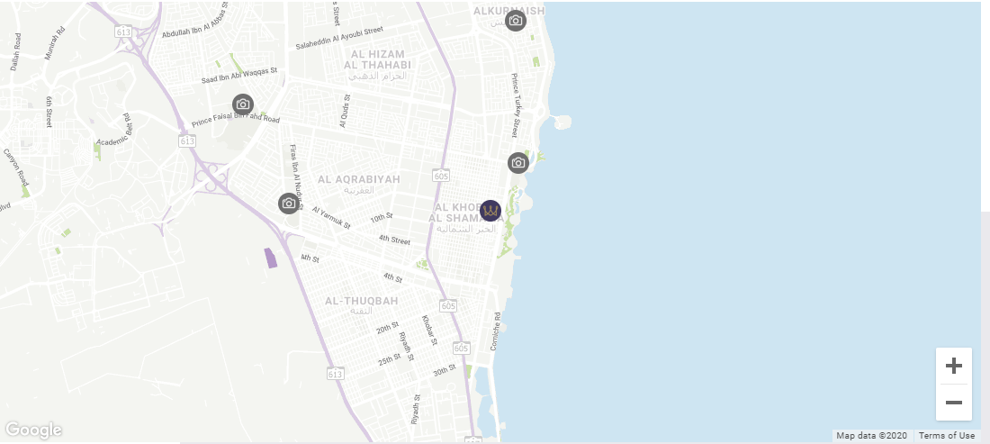 Map Location of local attractions near Warwick Al Khobar