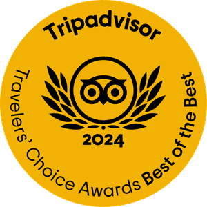 Tripadvisor Travelers' Choice Best of the Best Award 2024 logo used at Hotel X Toronto