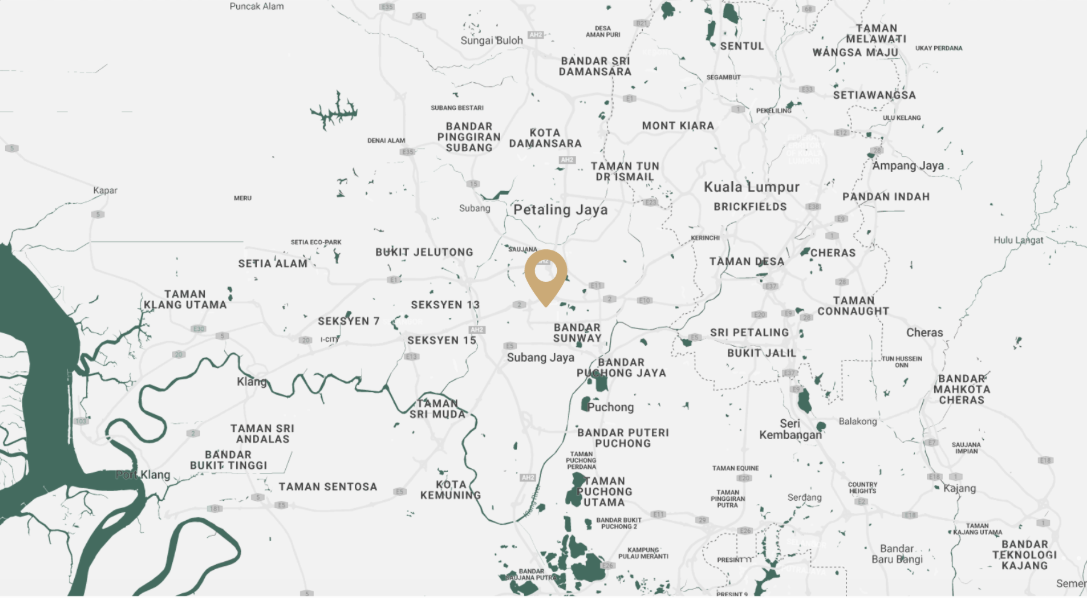 A map view used at Sunway Putra Hotel