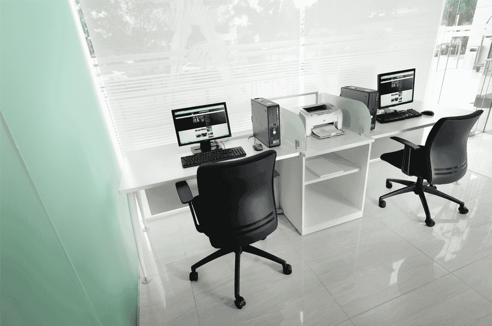 Working tables with desktops in Business Centre of Sunway Hotel Georgetown