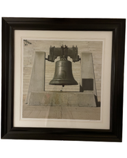 Wall art of a giant bell at Hotel 43