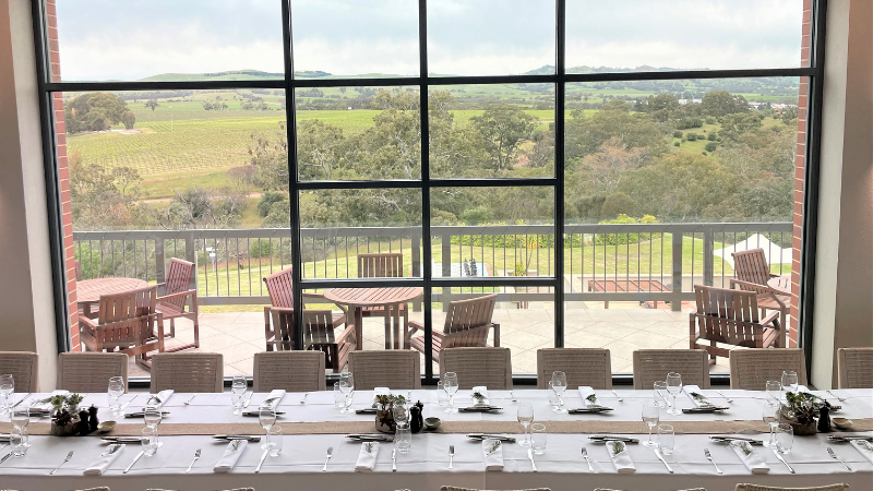 Table setting in wedding ceremony at Novotel Barossa Valley