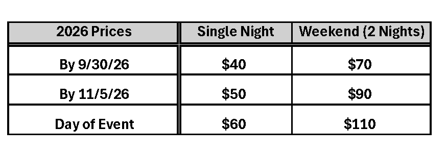 2026 Mountainfilm Ticket Prices