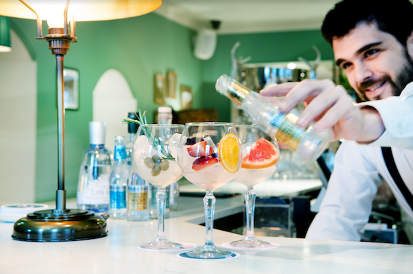 Bartender preparing cocktails at Richmond Hill Hotel