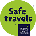 Logo of the safe travels at Scoff & Banter 