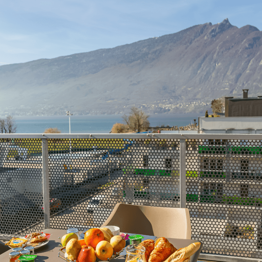 Terrace at ResidHotel Aix-les-Bains Azuréa
