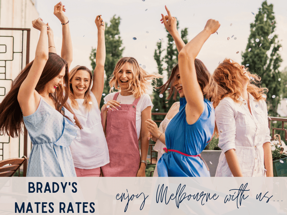 Poster of Brady's mates rates at Brady Hotel Jones Lane