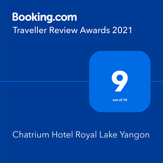 Traveller Review Awards poster at Chatrium Royal Lake Yangon