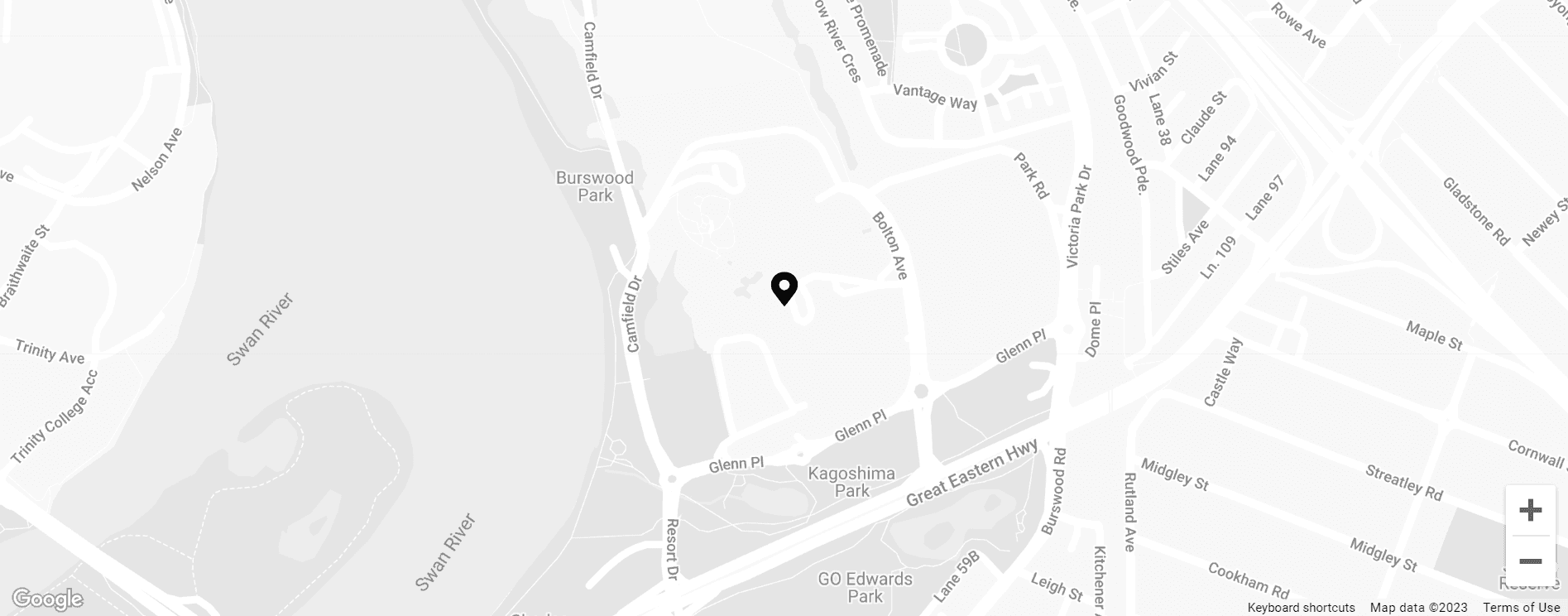 Illustration of map showing location used at Crown hotels Perth