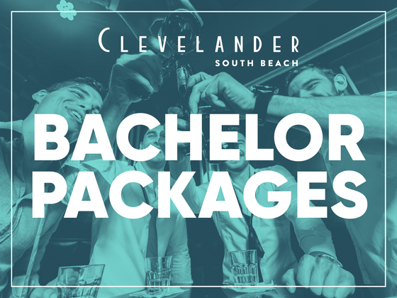 Bachelor packages banner at Clevelander South Beach Hotel