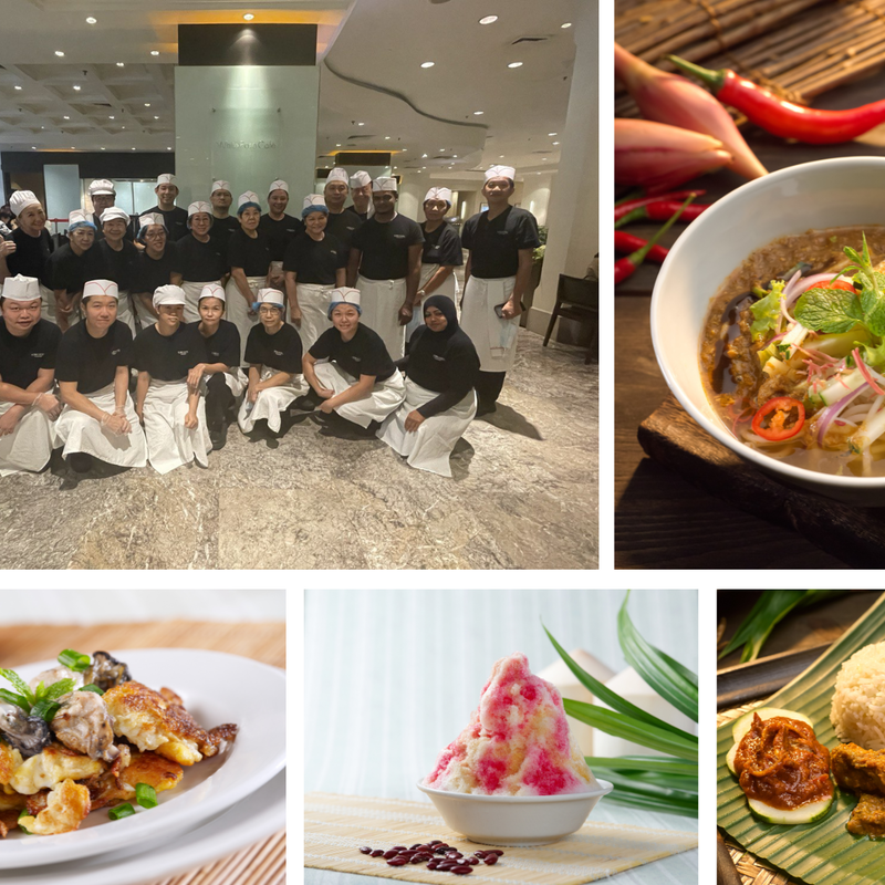 Collage of Chefs & Dishes in York Hotel Singapore