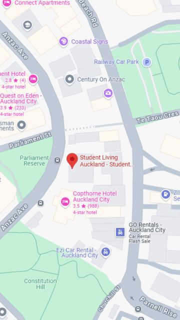 Student Living Auckland  Map