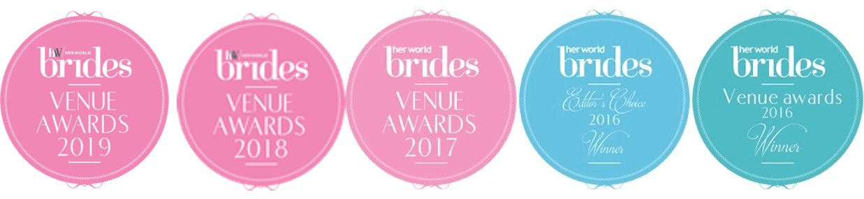 Brides Venue Awards logo used at The Fullerton Hotel Singapore