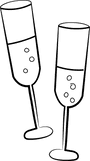 Vector Illustration of Champagne glasses at The Artisan Hotel at Tuscan Village