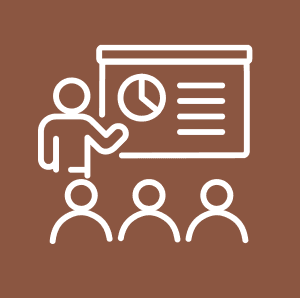 Vector illustration of Presentation used at The Brook