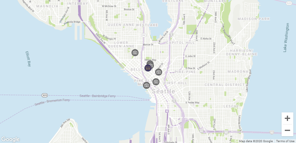 Map location Warwick Seattle