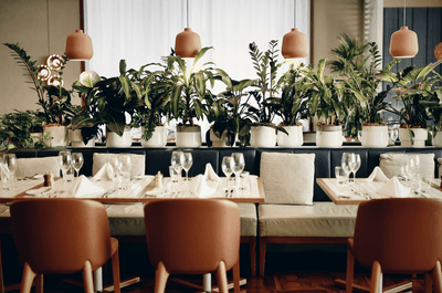 Dining tables in Croft Restaurant at Amora Hotel Sydney