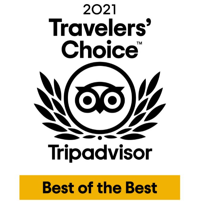 Logo of Best 2021 traveler's choice TripAdvisor