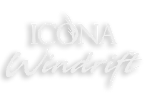 Official white logo of ICONA Hotel Windrift