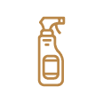 gold icon of a spray bottle