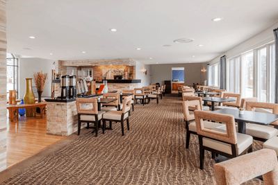 Breakfast and dining area at Ogunquit River Inn