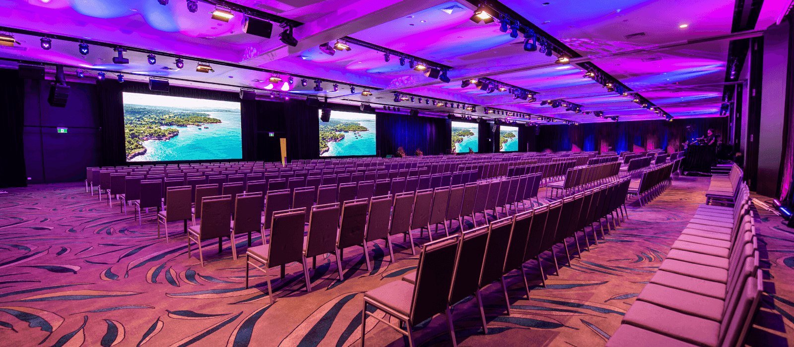 Auditorium with wide screens  in Novotel Sunshine Coast Resort