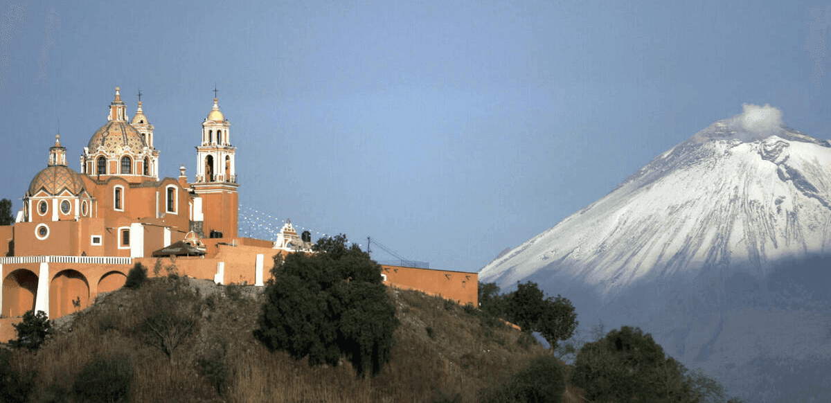 Cholula de Rivadavia on a mountain near Grand Fiesta Americana