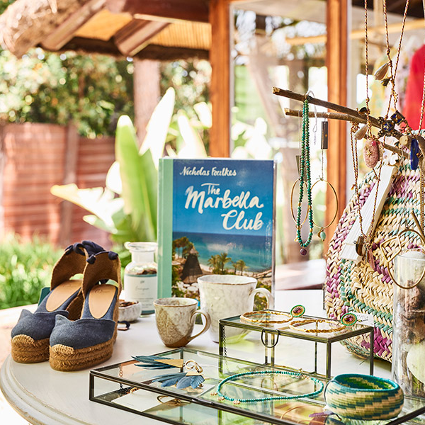Items for sale in the textile store at The Marbella Club