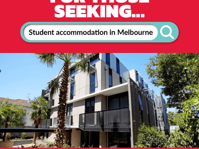 Student Living on Riversdale building with trees and balcony under blue sky.