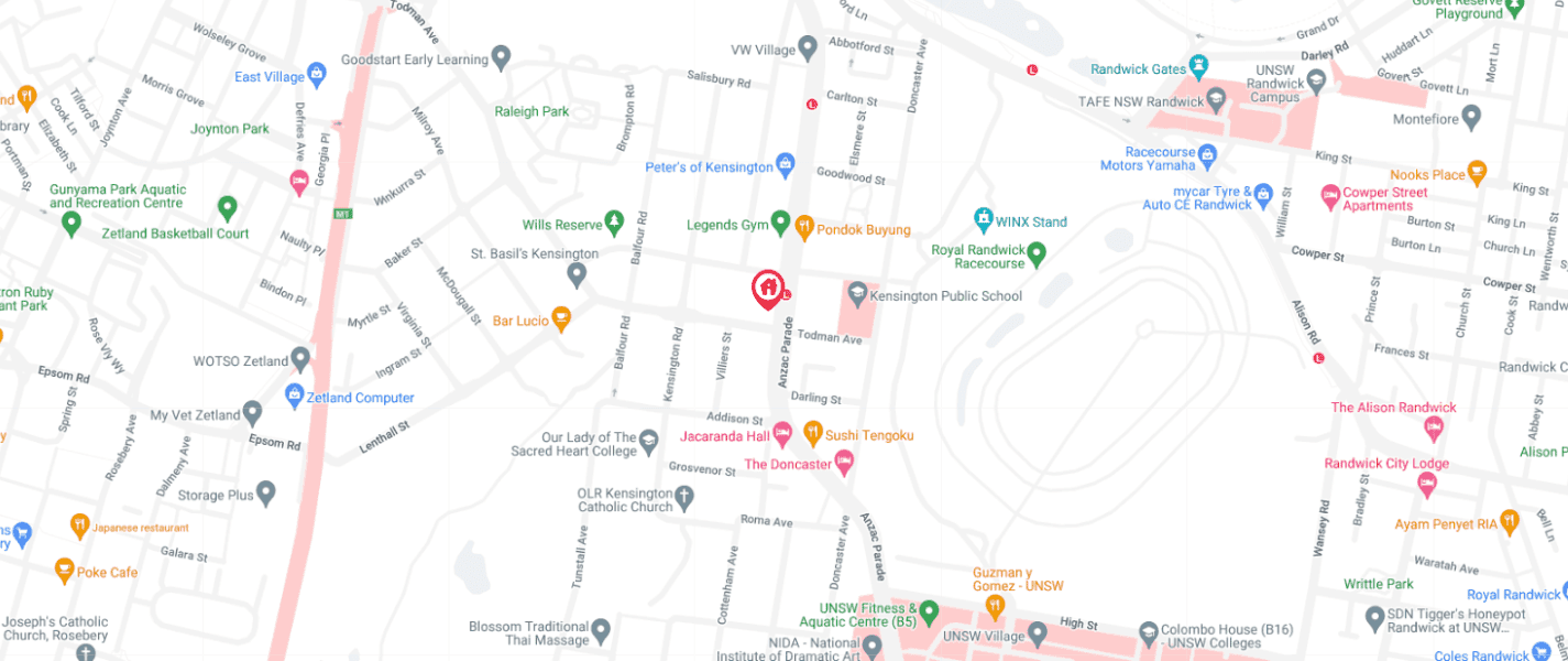 UniLodge Kensington Map