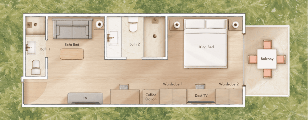 Floorplan of West Premium King Suites