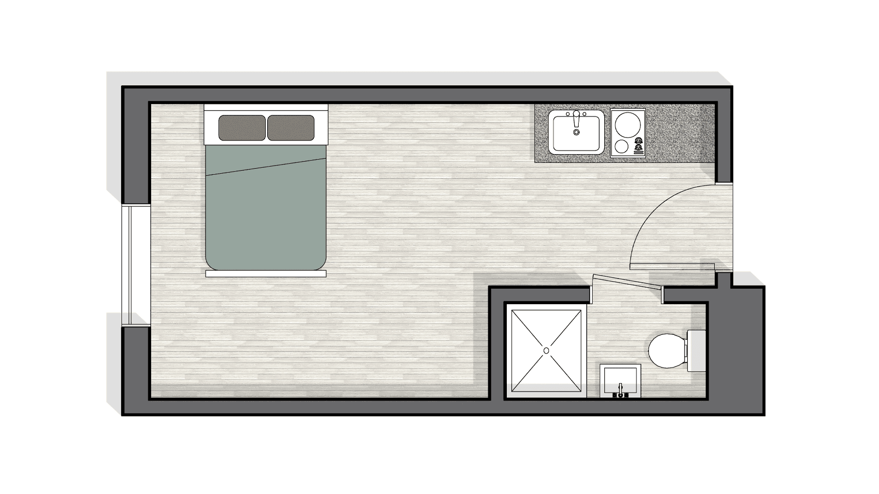 UL Perth Central Floorplan - Twin