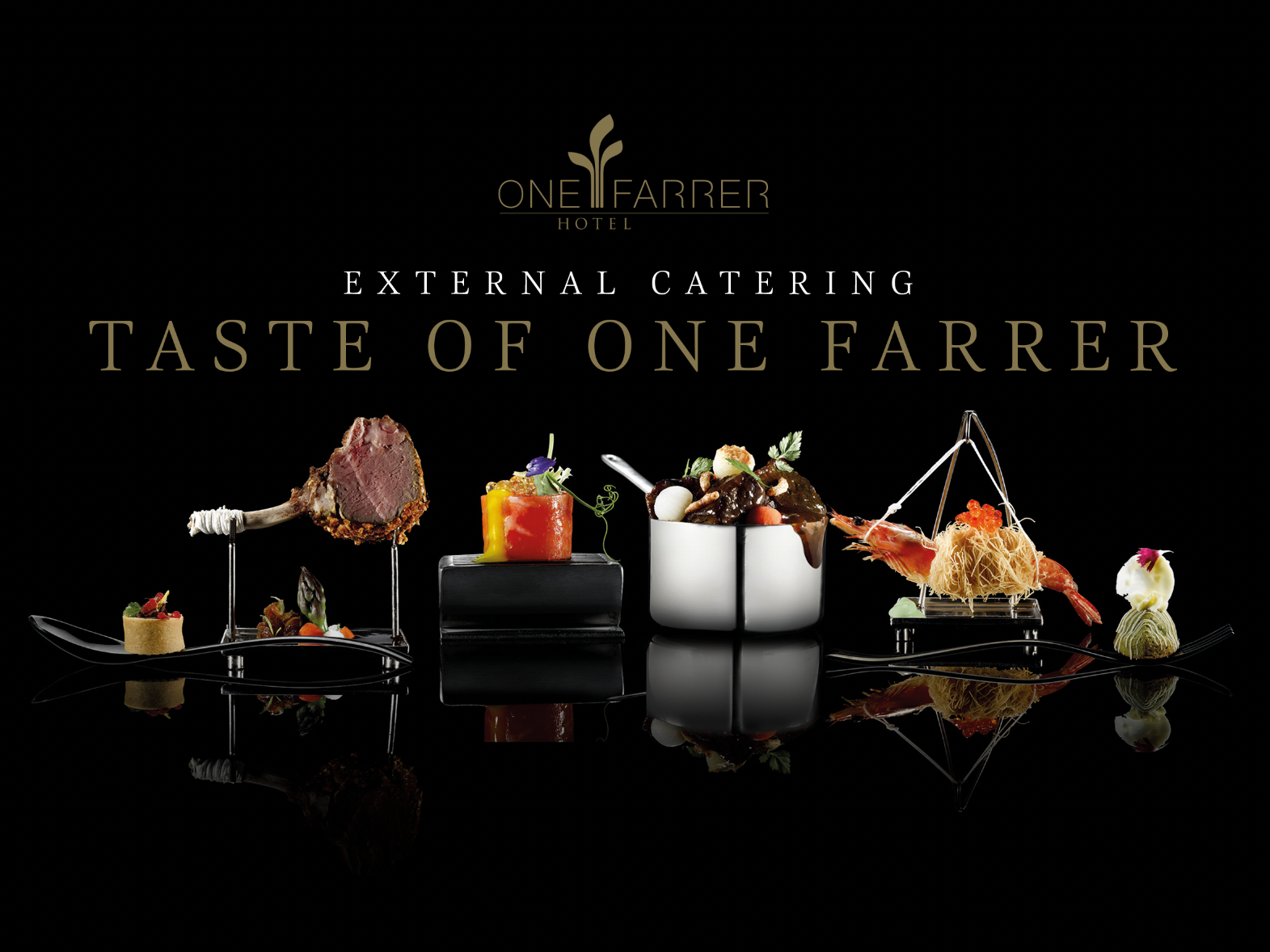 An External Catering Poster at One Farrer Hotel