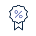 A blue percentage sign within a hexagonal badge on a black background at Park Hotel Group
